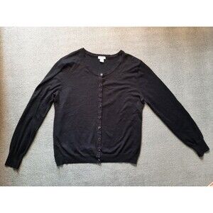 Ana Rose Shirt Womens XL Button Up Black